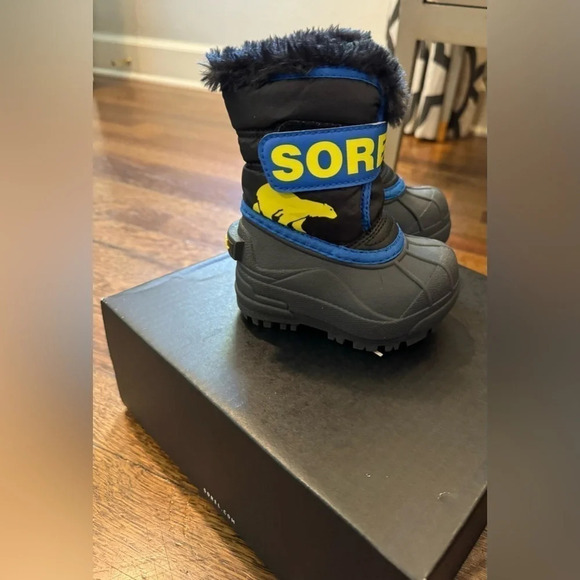 Sorel Toddler Commander Grip-Strap Fleece Snow Boots Size 4 - Picture 5 of 12